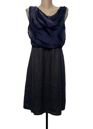 Lina tomei, платье лен+шелк, италия.1 фото