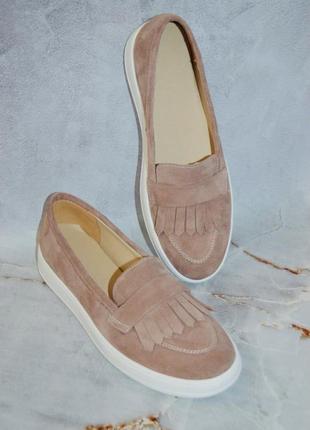 Слипоны / кеды натур замша пудра 36-43р все цвета