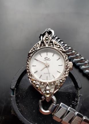 Cenere 611 серебристые женские часы с марказитами1 фото