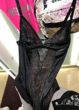 Женский кружевной боди victoria's secret1 фото