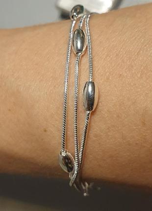 Изысканный серебряный браслет на руку, браслет на ногу, анклет7 фото
