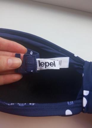 Синий верх от купальника красивый лиф с рюшами lepel london,xl р.5 фото