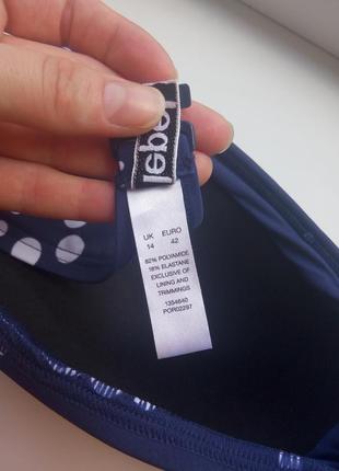 Синий верх от купальника красивый лиф с рюшами lepel london,xl р.6 фото