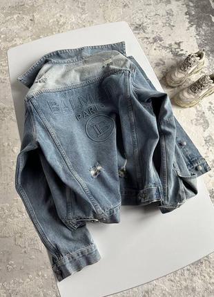 Джинсовая куртка джинсовка balmain3 фото