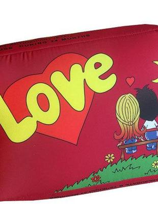 Подушка в форме жвачки красная love xxl 50x36x17 см (xlp_l003)