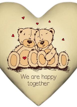 Подушка серце we are happy together 37x37 см (4ps_15l097)