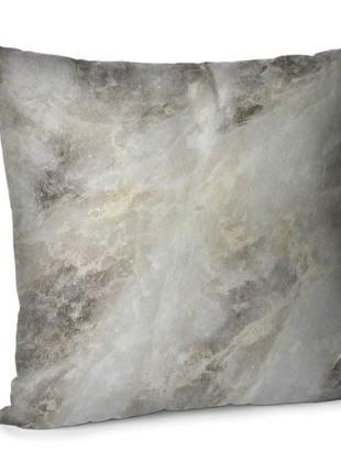 Подушка диванная с бархата серый мрамор 45x45 см (45bp_org022)