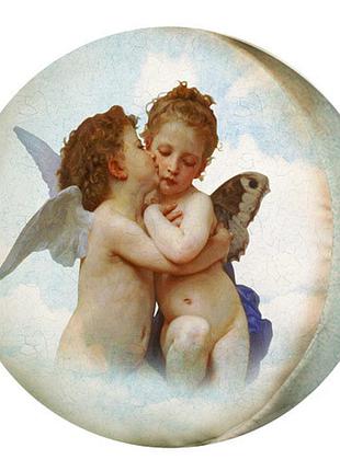 Подушка пуфик круглая ангелочки 35 см (pp_15m094)