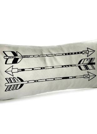 Подушка для дивана бархатная стрелы 50x24 см (52bp_tfl003)