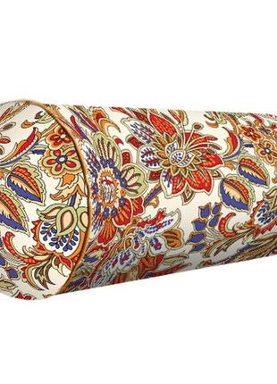 Подушка валик цветы 42x18 см (pv_nw006)