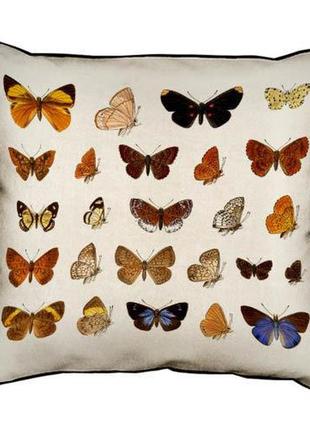 Подушка з мішковини бабочки 45x45 см (45phb_14m063)