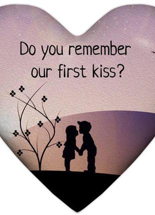 Подушка серце do you remember our first kiss? 37x37 см (4ps_15l047)