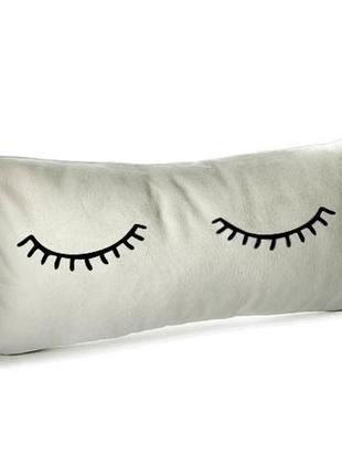 Подушка диванна оксамитова глазки 50x24 см (52bp_urb002)