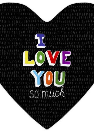 Подушка серце i love you so much 37x37 см (4ps_wol046)