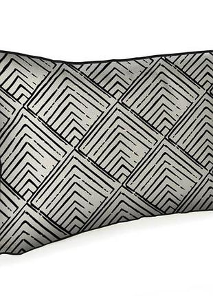 Подушка интерьерная из мешковины ромбический орнамент 45x32 см
