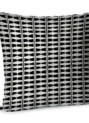 Подушка диванная с бархата геометрический орнамент 45x45 см (45bp_aw002)
