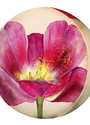 Подушка пуфік кругла розовый цветок 35 см (pp_flora002)