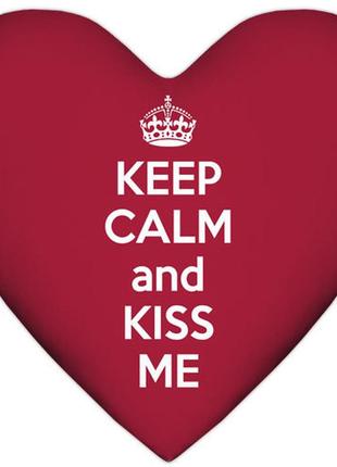 Подушка сердце keep calm and kiss me 37x37 см (4ps_15l061)