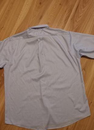 Рубашка мужская, рубашка голубая в полоску2 фото