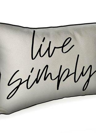 Подушка інтер'єрна з мішковини live simply 45x32 см