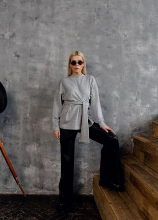 Базовый серый свитер 5