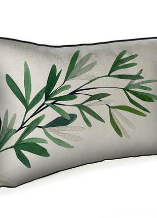 Подушка інтер'єрна з мішковини рождественская веточка 45x32 см (43phb_22ng006)