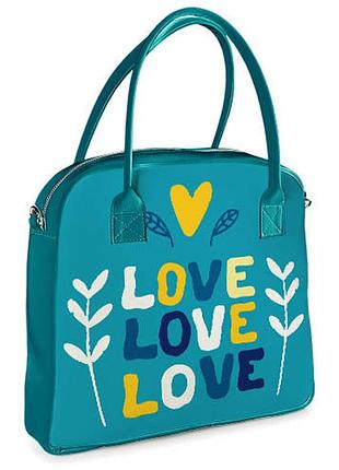Сумка с принтом oxford love love love 32x30x9 см (oxf_22s026_gol)