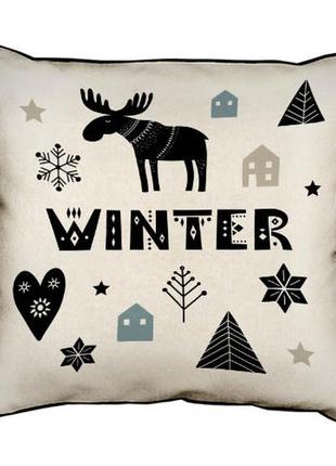 Подушка с мешковины winter 45x45 см (45phb_20ng003)