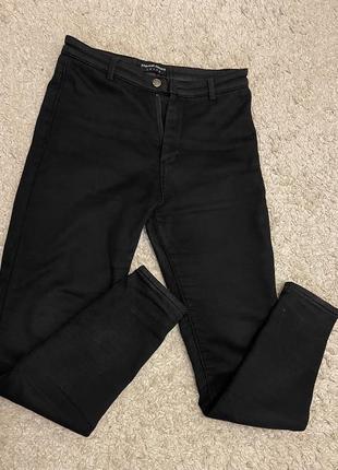 Черные теплые джинсы на флисе american apparel