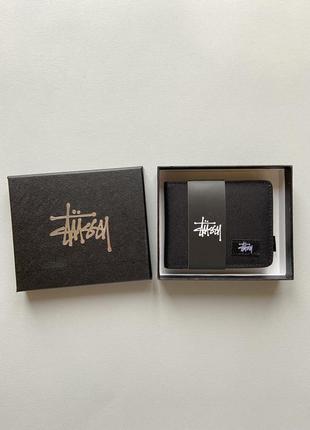 Кошелек stussy black box кошелек + подарок брелок2 фото