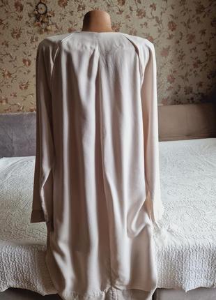 Женский бежевый удлиненный легкий кардиган платье nile4 фото