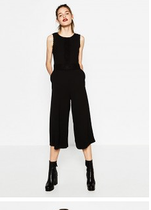 (155) трендовий ромпер/комбінезон із кюлотами zara/розмір xs