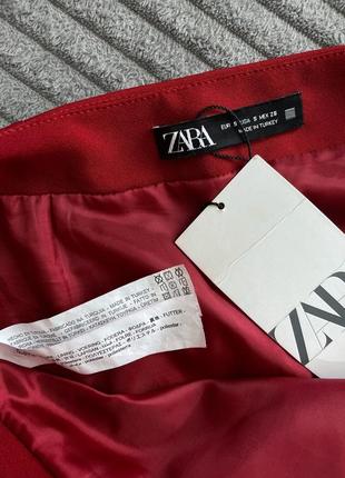 Бордовая юбка шорты с шортами мини длина6 фото