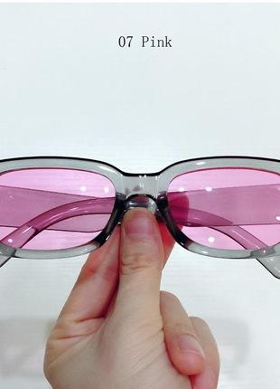 Окуляри uv400 очки іміджеві рожеві сонцезахисні від сонця в стилі 90-х нові