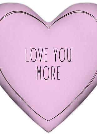 Подушка серце love you more 37x37 см (4ps_21l001)