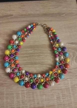 Женское колье украшнние бусы