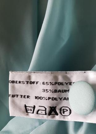Новый винтажный эксклюзивный плащ бирюзово-мятного оттенка.
 классика.4 фото