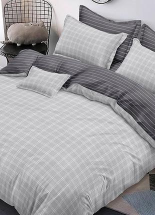 Сатиновый комплект постельного белья на односпальную кровать на молнии с компаньоном s523