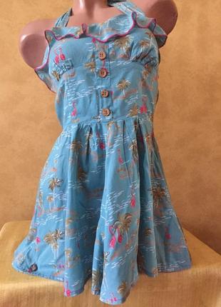 Милий комбентзон з фламінго /сарафан