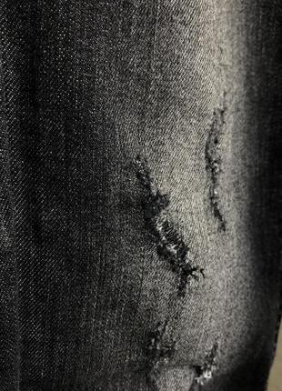 Джинси німецького преміального бренду mac jeans висока посадка скінні прямі з потертостями преміум денім7 фото