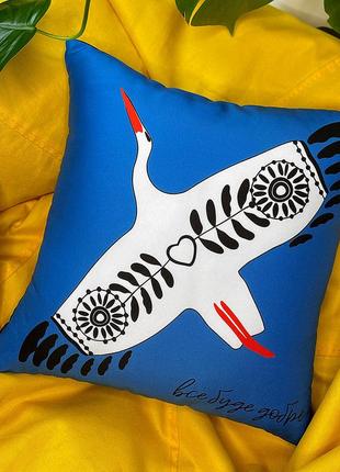 Подушка габардинова з принтом все буде добре 40x40 (4p_22u014)