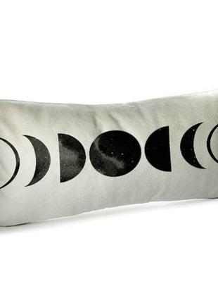 Подушка для дивана бархатная фазы освещения луны 50x24 см (52bp_era014)