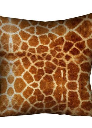 Подушка габардиновая c принтом жирафовый принт 30x30 (3p_ani003)