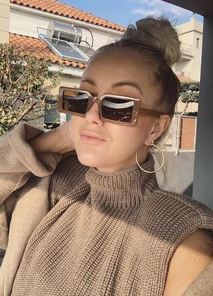 Окуляри сонцезахисні окуляри сонце трендові тренд класика карамель беж нові