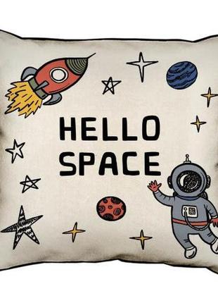 Подушка с мешковины hello space 45x45 см (45phb_uni005_wh)