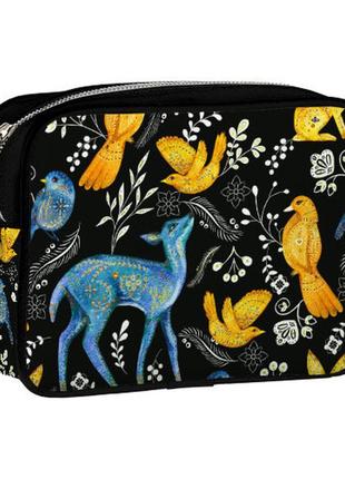 Сумка на цепочке cherie оленёнок и птицы 21x17x7 см (che2_22s008_bl)