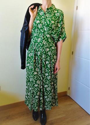 Ідеальна довга сукня zara розмір м та  xl натуральна тканина  оригінал7 фото