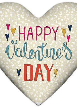 Подушка сердце xxl happy valentine`s day 57x57 см (6ps_17l011)