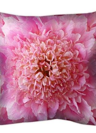 Подушка габардиновая c принтом розовый цветок 30x30 (3p_fp016)