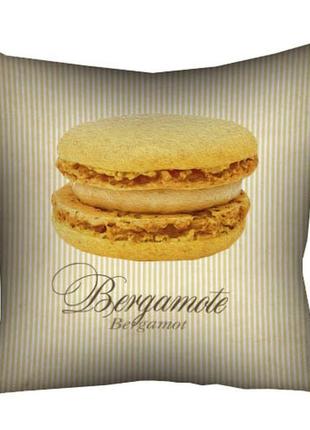 Подушка з принтом габардинова macaroons bergamote 50x50 (5p_swe015)